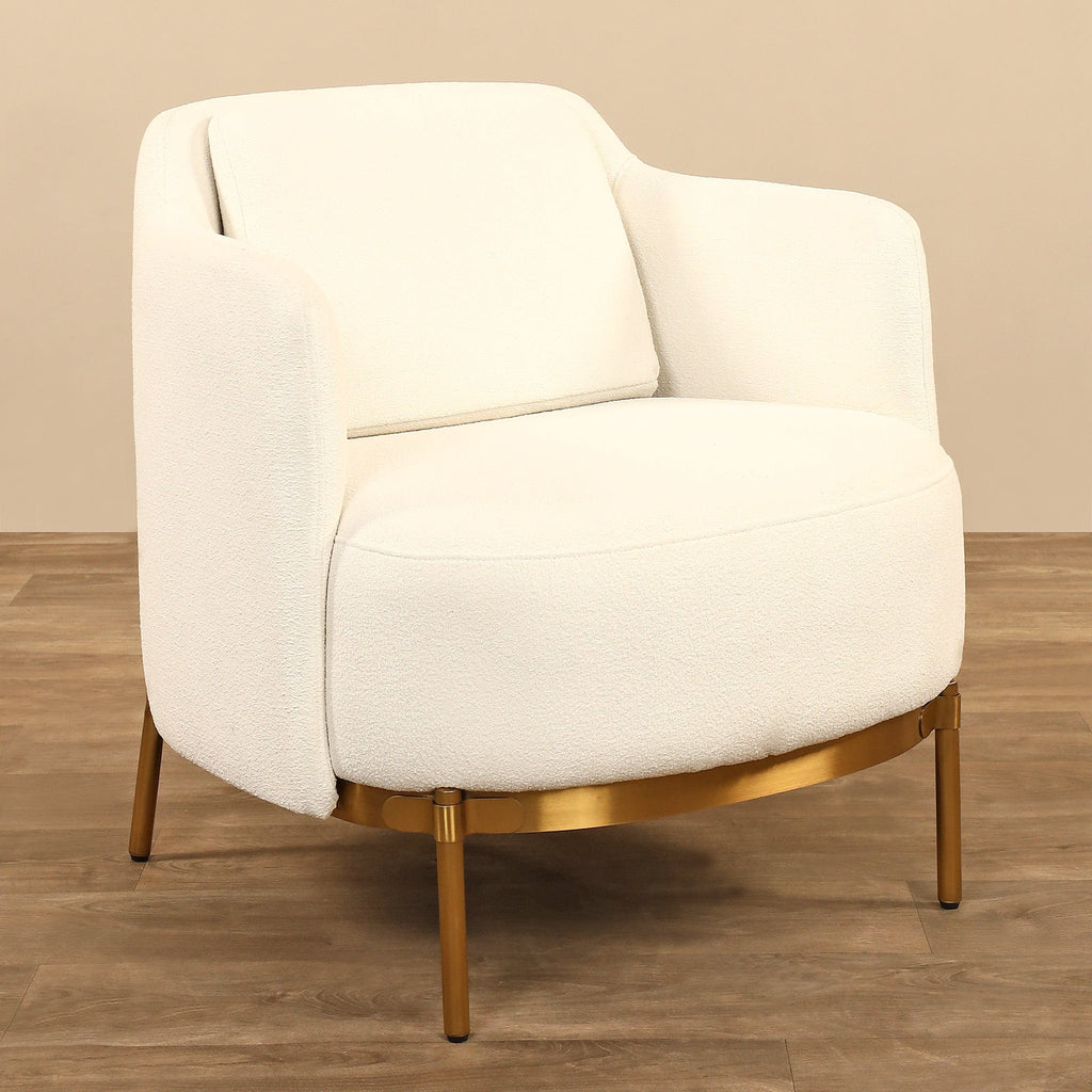 Evi - Bouclé<br> Armchair Lounge Chair - Bloomr