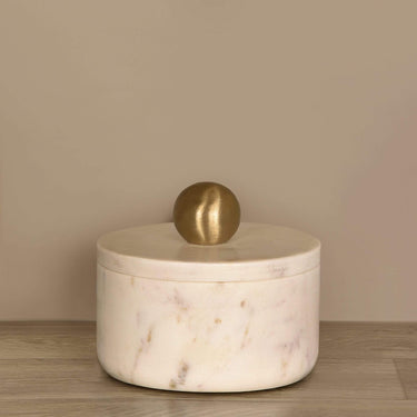 Marble Decor-Box with Brass Knob-Bloomr