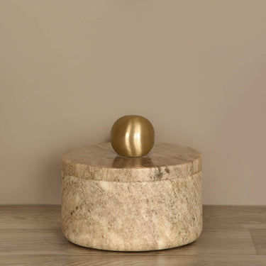 Marble Decor-Box with Brass Knob-Bloomr