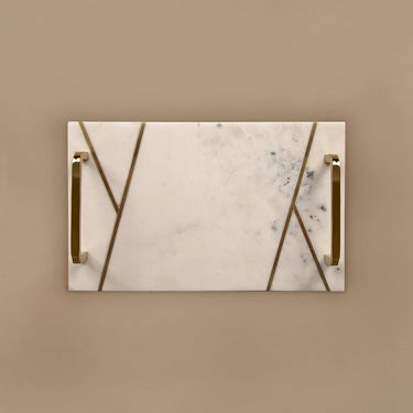Marble Decor-Plain Marble Tray-Bloomr