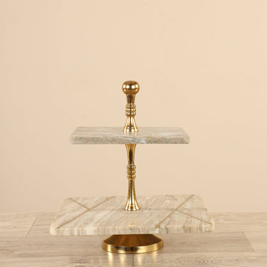 Marble Decor-Tier Onyx Marble Cake Stand-Bloomr