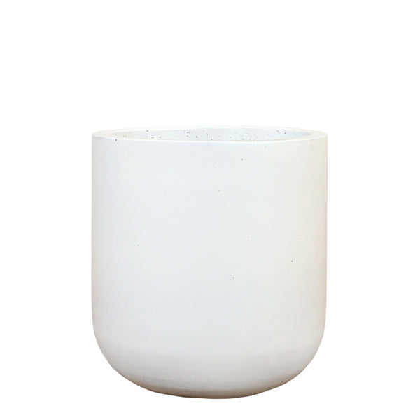 White Concrete Pot - Medium